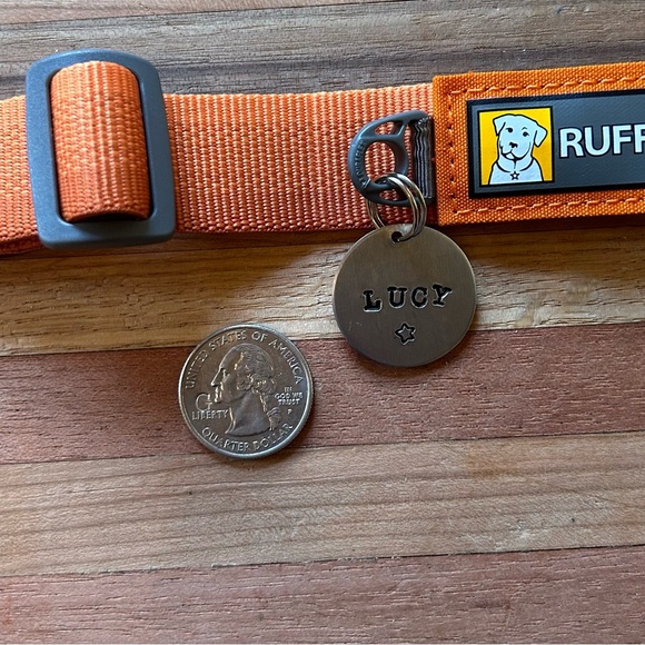 *PERSONALIZED* Hand Stamped Custom Dog Name Tag - Picture 5 of 7